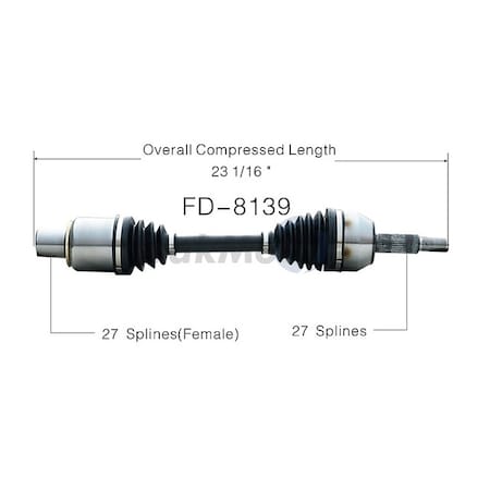 Surtrack Axle Cv Axle Shaft, Fd-8139 FD-8139